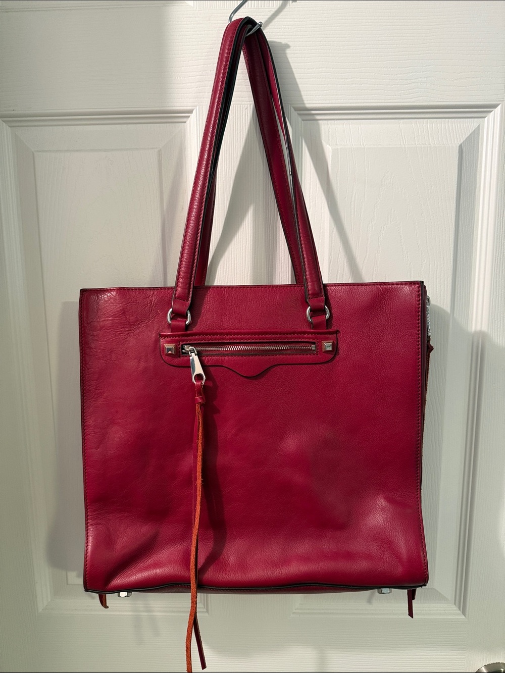 Rebecca Minkoff Women's Always On Leather Tote Bag in Deep Berry